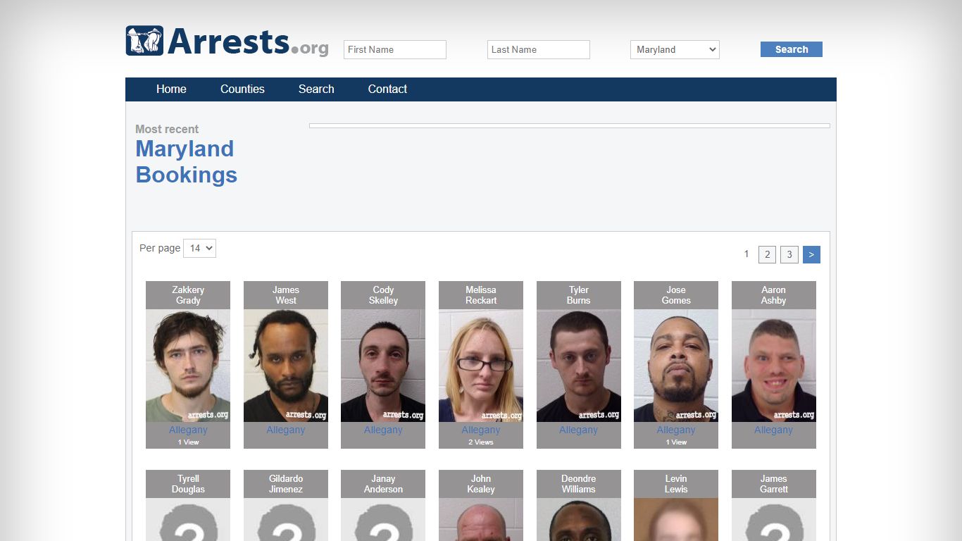 Maryland Arrests and Inmate Search